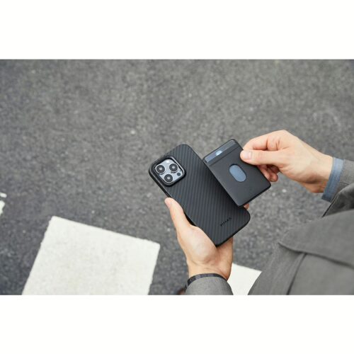 Pitaka รุ่น MagEZ Case Pro 4 (1500D) - เคส iPhone 15 Pro Max - สี Black/Grey Twill - Image 10