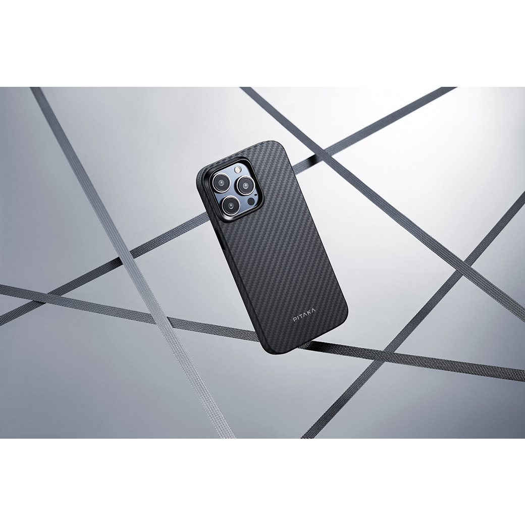 Pitaka รุ่น MagEZ Case Pro 4 (1500D) - เคส iPhone 15 Pro Max - สี Black/Grey Twill