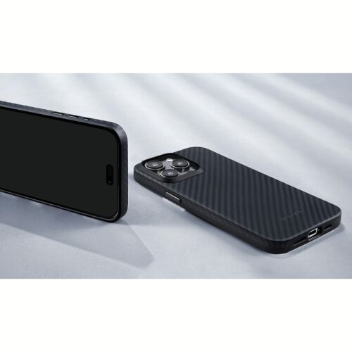 Pitaka รุ่น MagEZ Case Pro 4 (1500D) - เคส iPhone 15 Pro Max - สี Black/Grey Twill - Image 8