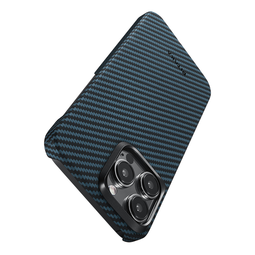 Pitaka รุ่น MagEZ Case 4 (1500D) - เคส iPhone15 Pro - สี Black/Blue Twill