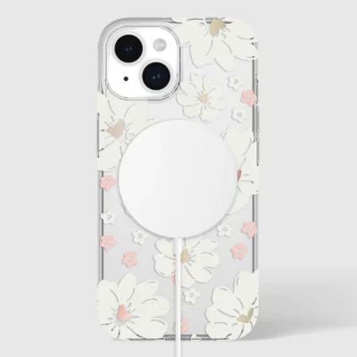 Kate Spade รุ่น Protective Case with MagSafe - เคส iPhone 15 - สี Classic Peony