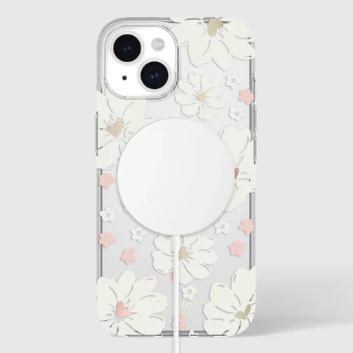 Kate Spade รุ่น Protective Case with MagSafe - เคส iPhone 15 - สี Classic Peony