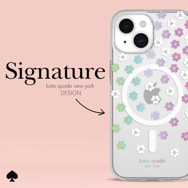 Kate Spade รุ่น Protective Case with MagSafe - เคส iPhone 15 - สี Scattered Flowers