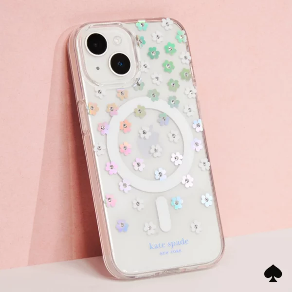 Kate Spade รุ่น Protective Case with MagSafe - เคส iPhone 15 - สี Scattered Flowers