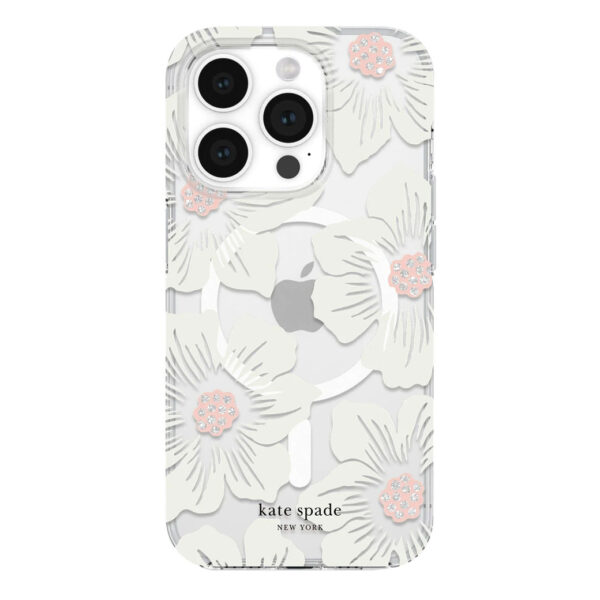 Kate Spade รุ่น Protective Case with MagSafe - เคส iPhone 15 Pro - สี Hollyhock Cream