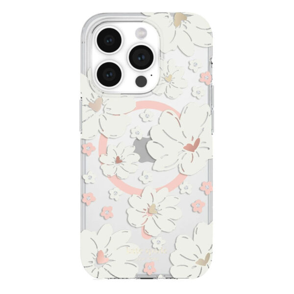 Kate Spade รุ่น Protective Case with MagSafe - เคส iPhone 15 Pro - สี Classic Peony