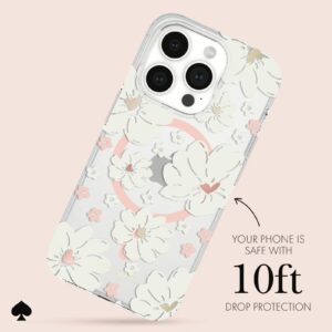 Kate Spade รุ่น Protective Case with MagSafe - เคส iPhone 15 Pro - สี Classic Peony 15 Kate Spade รุ่น Protective Case with MagSafe - เคส iPhone 15 Pro - สี Classic Peony