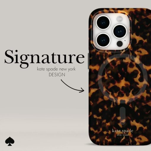 Kate Spade รุ่น Protective Case with MagSafe - เคส iPhone 15 Pro - สี Transparent Tortoise - Image 6