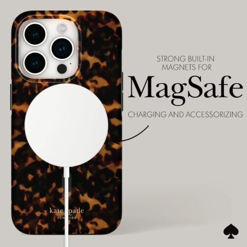 Kate Spade รุ่น Protective Case with MagSafe - เคส iPhone 15 Pro - สี Transparent Tortoise - Image 8