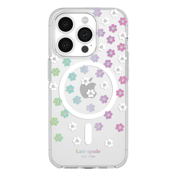 Kate Spade รุ่น Protective Case with MagSafe - เคส iPhone 15 Pro - สี Scattered Flowers