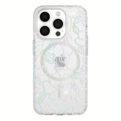 Kate Spade รุ่น Protective Case with MagSafe - เคส iPhone 15 Pro - สี Modern Floral Silver
