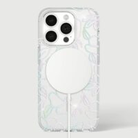 Kate Spade รุ่น Protective Case with MagSafe - เคส iPhone 15 Pro - สี Modern Floral Silver