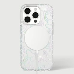 Kate Spade รุ่น Protective Case with MagSafe - เคส iPhone 15 Pro - สี Modern Floral Silver