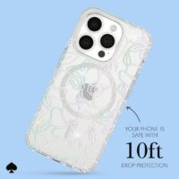 Kate Spade รุ่น Protective Case with MagSafe - เคส iPhone 15 Pro - สี Modern Floral Silver