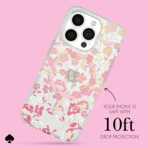 Kate Spade รุ่น Protective Case with MagSafe - เคส iPhone 15 Pro - สี Flowerbed Pink Ombre