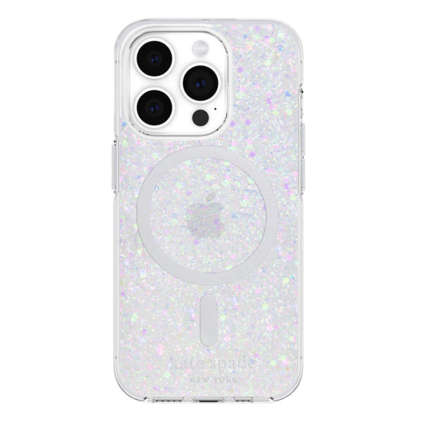 Kate Spade รุ่น Protective Case with MagSafe - เคส iPhone 15 Pro - สี Chunky Glitter Iridescent