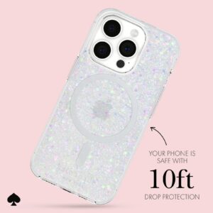 Kate Spade รุ่น Protective Case with MagSafe - เคส iPhone 15 Pro - สี Chunky Glitter Iridescent