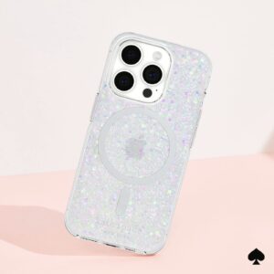 Kate Spade รุ่น Protective Case with MagSafe - เคส iPhone 15 Pro - สี Chunky Glitter Iridescent