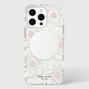 Kate Spade รุ่น Protective Case with MagSafe - เคส iPhone 15 Pro Max - สี Hollyhock Cream