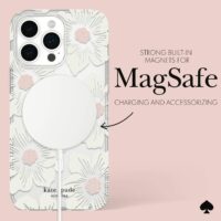 Kate Spade รุ่น Protective Case with MagSafe - เคส iPhone 15 Pro Max - สี Hollyhock Cream