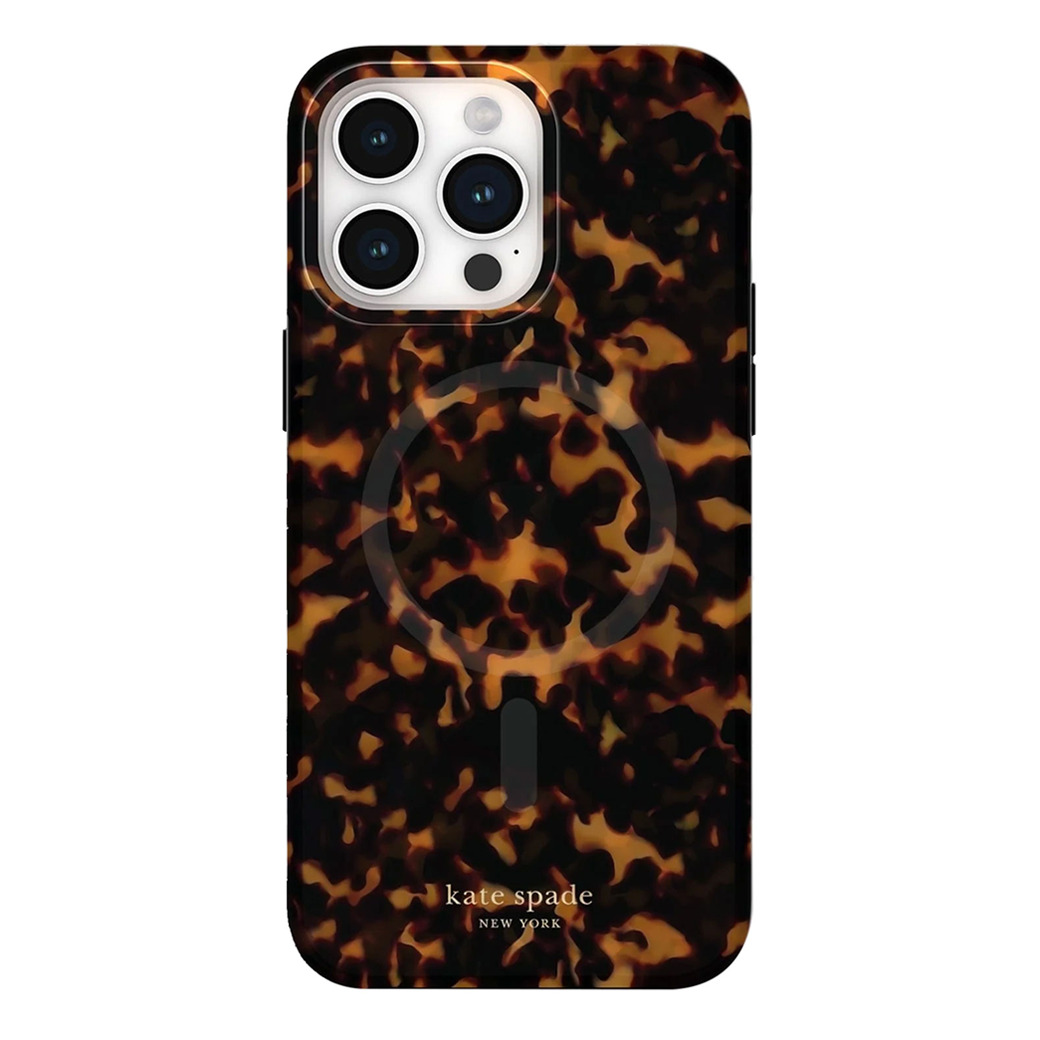 Kate Spade รุ่น Protective Case with MagSafe - เคส iPhone 15 Pro Max - สี Transparent Tortoise