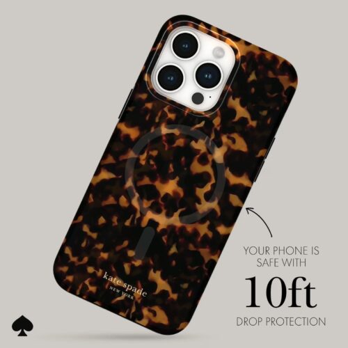 Kate Spade รุ่น Protective Case with MagSafe - เคส iPhone 15 Pro Max - สี Transparent Tortoise - Image 6