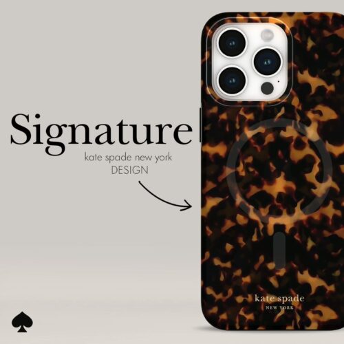 Kate Spade รุ่น Protective Case with MagSafe - เคส iPhone 15 Pro Max - สี Transparent Tortoise - Image 7