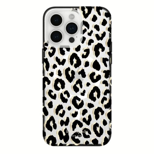 Kate Spade รุ่น Protective Case with MagSafe - เคส iPhone 15 Pro Max - สี City Leopard Black