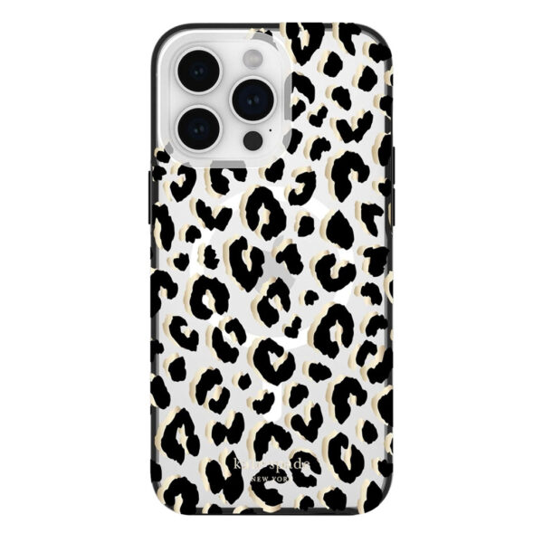 Kate Spade รุ่น Protective Case with MagSafe - เคส iPhone 15 Pro Max - สี City Leopard Black