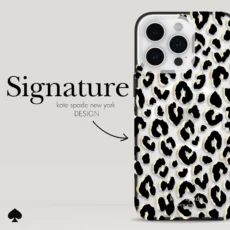 Kate Spade รุ่น Protective Case with MagSafe - เคส iPhone 15 Pro Max - สี City Leopard Black