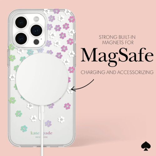 Kate Spade รุ่น Protective Case with MagSafe - เคส iPhone 15 Pro Max - สี Scattered Flowers - Image 8