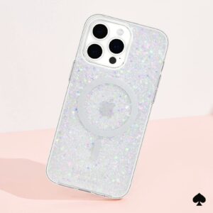 Kate Spade รุ่น Protective Case with MagSafe - เคส iPhone 15 Pro Max - สี Chunky Glitter Iridescent