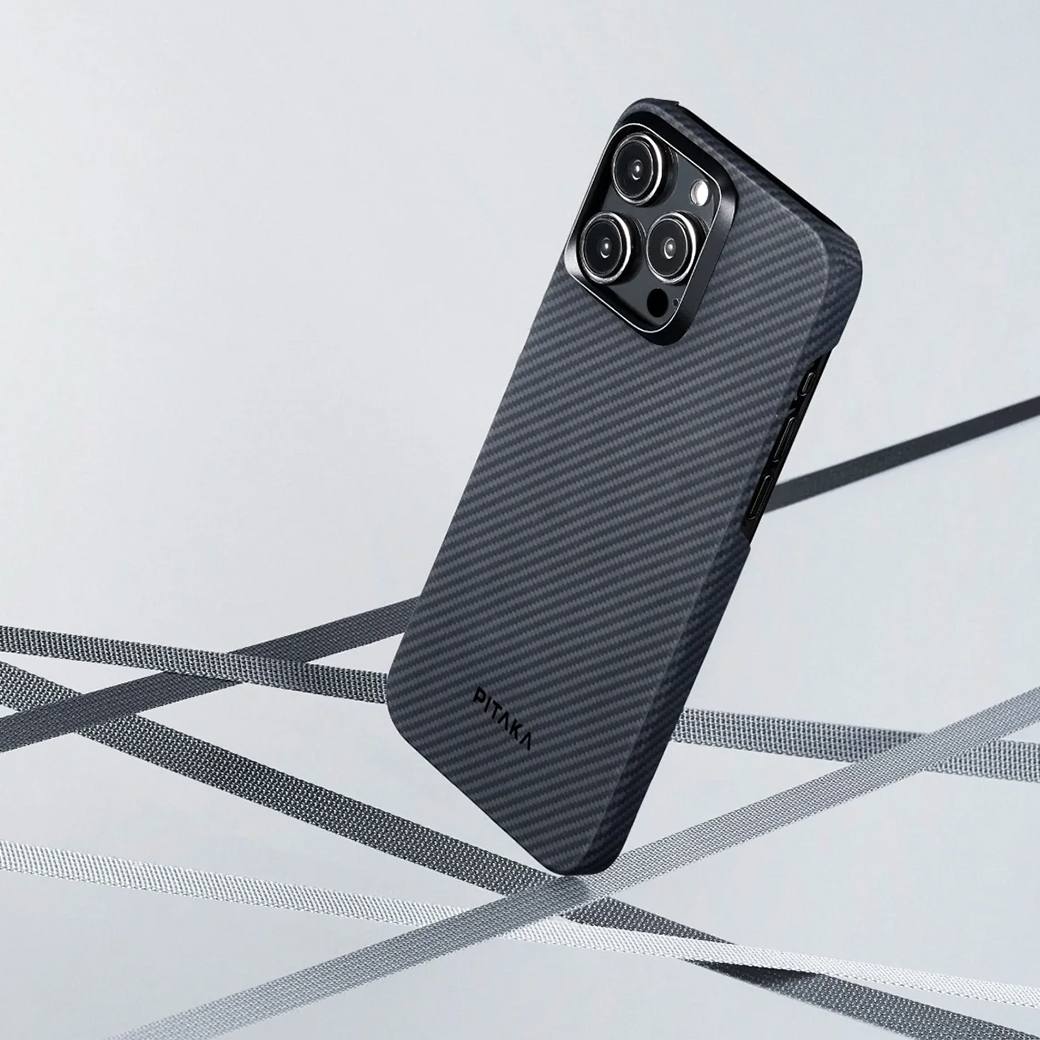 Pitaka รุ่น MagEZ Case 4 (600D) - เคส iPhone 15 Pro - สี Black/Grey Twill 16 Pitaka รุ่น MagEZ Case 4 (600D) - เคส iPhone 15 Pro - สี Black/Grey Twill