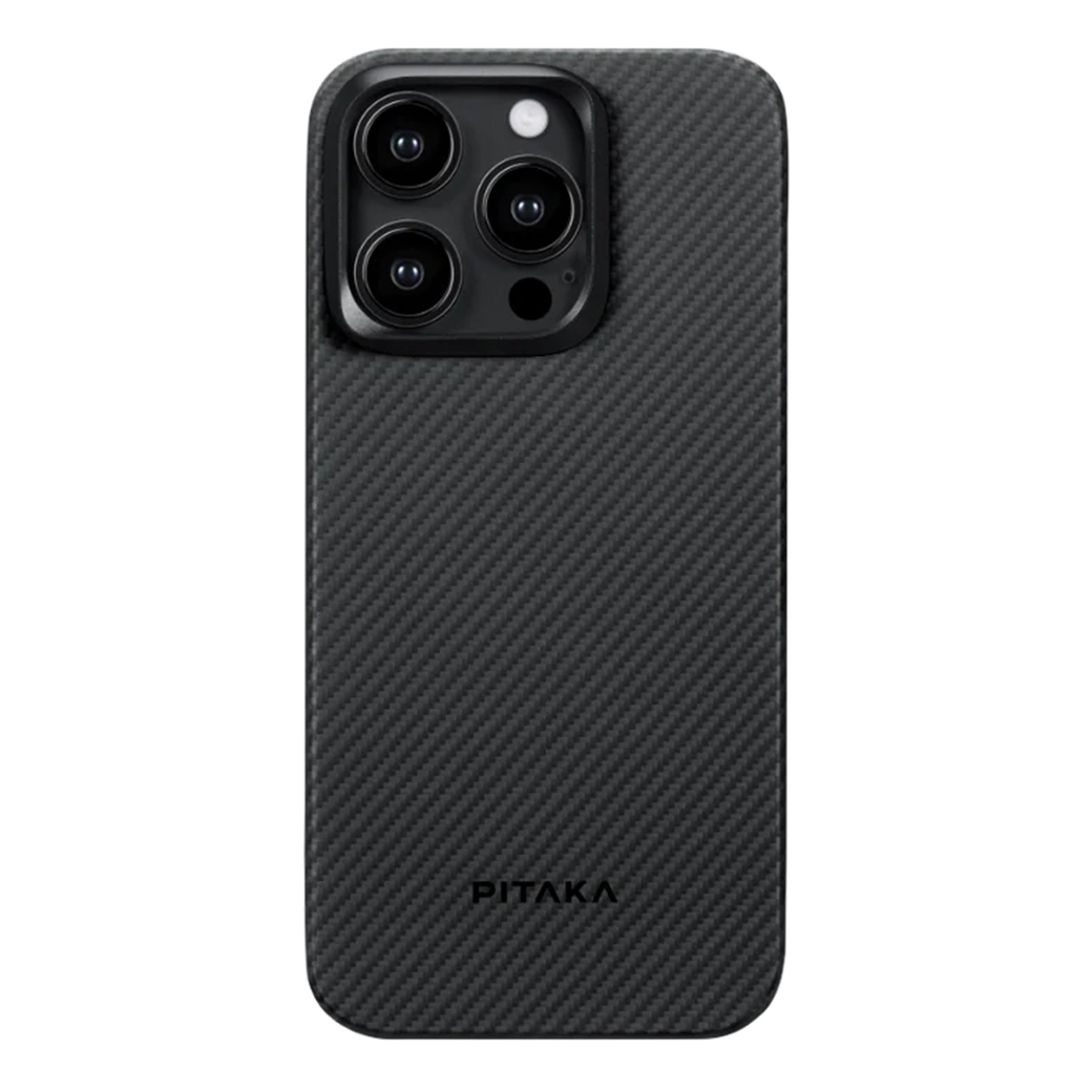 Pitaka รุ่น MagEZ Case 4 (600D) - เคส iPhone 15 Pro - สี Black/Grey Twill