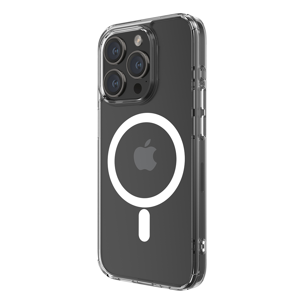 QDOS รุ่น Hybrid Force with Snap (MagSafe) - เคส iPhone 15 Pro - สี Clear