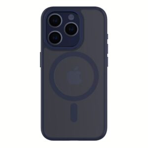 QDOS รุ่น Hybrid Soft with Snap (MagSafe) - เคส iPhone 15 Pro - สี Dark Blue