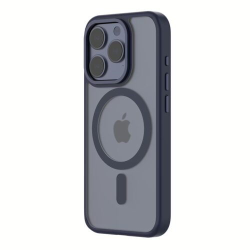 QDOS รุ่น Hybrid Soft with Snap (MagSafe) - เคส iPhone 15 Pro - สี Dark Blue - Image 2