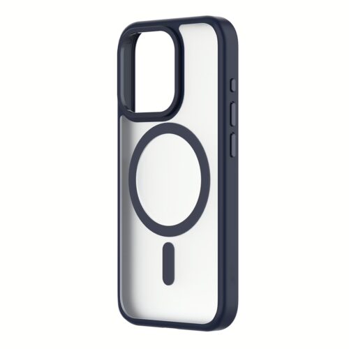 QDOS รุ่น Hybrid Soft with Snap (MagSafe) - เคส iPhone 15 Pro - สี Dark Blue - Image 6