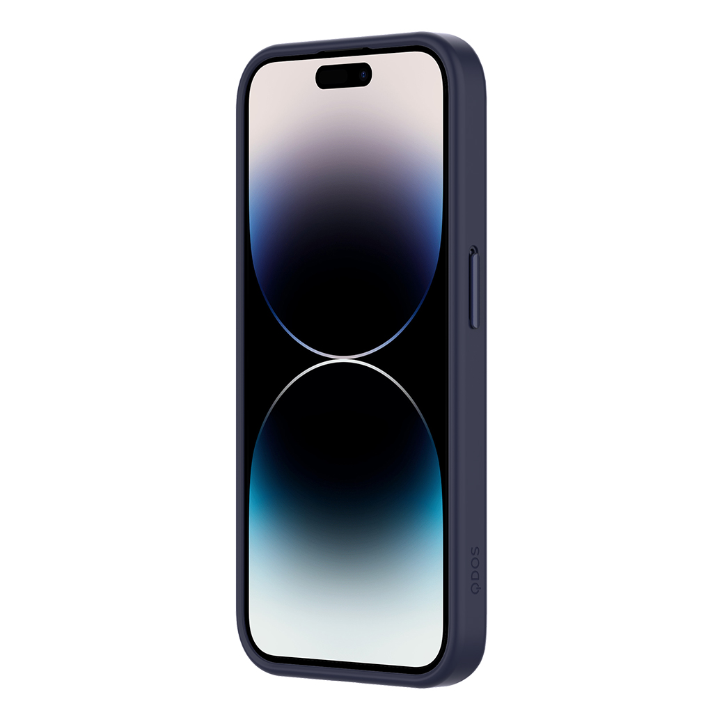 QDOS รุ่น Hybrid Soft with Snap (MagSafe) - เคส iPhone 15 Pro - สี Dark Blue