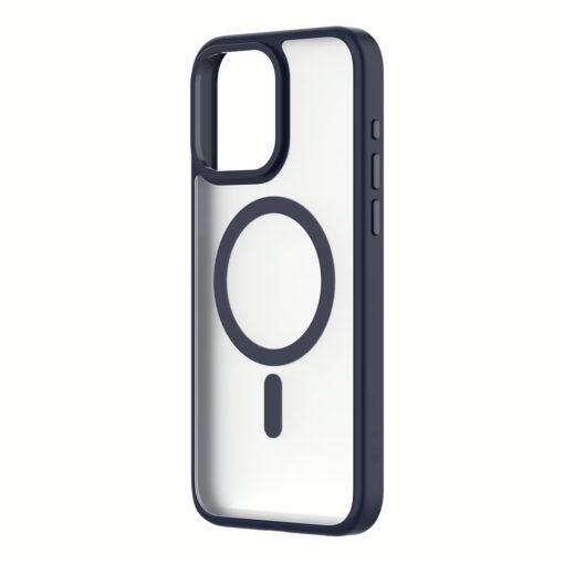 QDOS รุ่น Hybrid Soft with Snap (MagSafe) - เคส iPhone 15 Pro Max - สี Dark Blue - Image 6