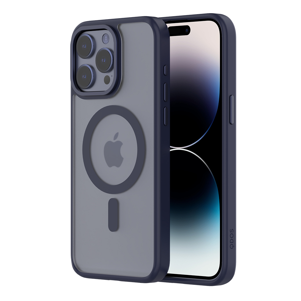 QDOS รุ่น Hybrid Soft with Snap (MagSafe) - เคส iPhone 15 Pro Max - สี Dark Blue 12 QDOS รุ่น Hybrid Soft with Snap (MagSafe) - เคส iPhone 15 Pro Max - สี Dark Blue