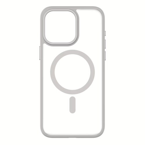 QDOS รุ่น Hybrid Soft with Snap (MagSafe) - เคส iPhone 15 Pro Max - สี White Grey - Image 6
