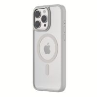 QDOS รุ่น Hybrid Soft with Snap (MagSafe) - เคส iPhone 15 Pro Max - สี White Grey