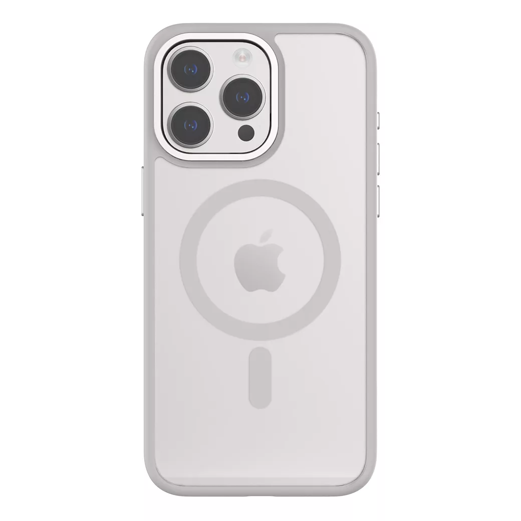 QDOS รุ่น Hybrid Soft with Snap (MagSafe) - เคส iPhone 15 Pro Max - สี White Grey