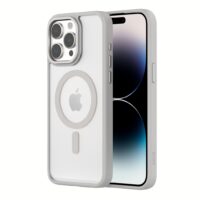 QDOS รุ่น Hybrid Soft with Snap (MagSafe) - เคส iPhone 15 Pro Max - สี White Grey