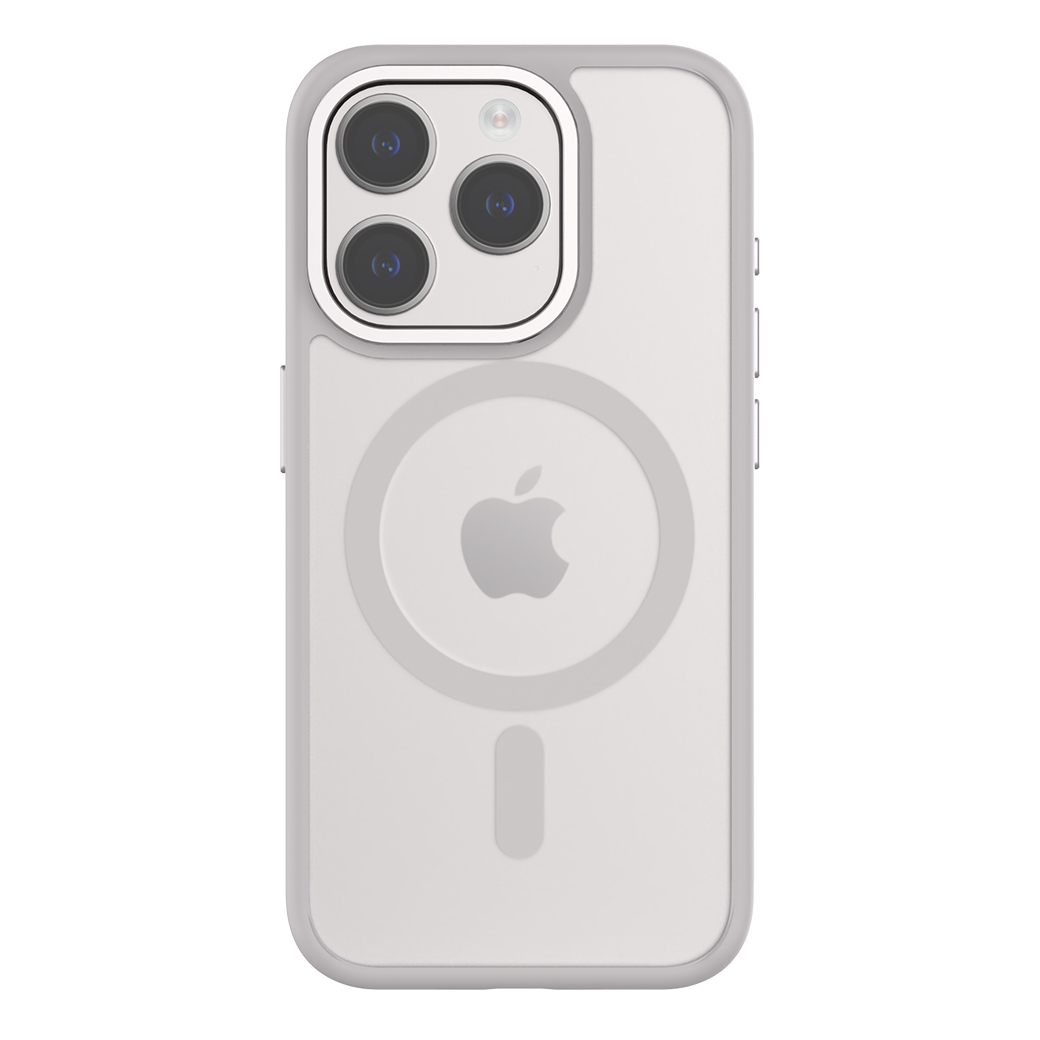 QDOS รุ่น Hybrid Soft with Snap (MagSafe) - เคส iPhone 15 Pro - สี White Grey
