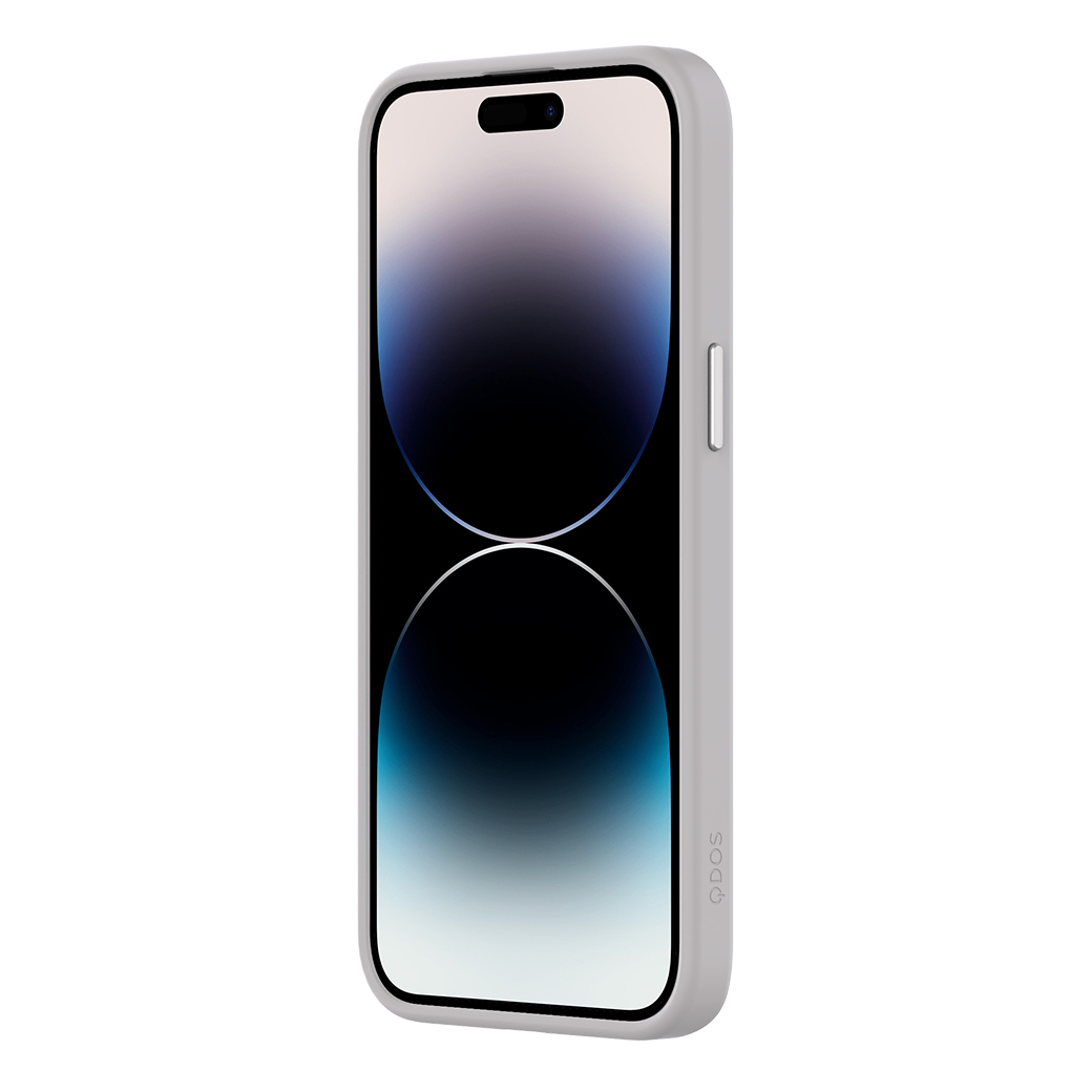 QDOS รุ่น Hybrid Soft with Snap (MagSafe) - เคส iPhone 15 Pro - สี White Grey