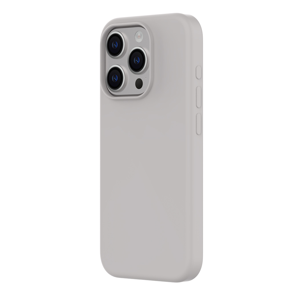QDOS รุ่น Touch Pure with Snap (MagSafe) - เคส iPhone 15 Pro Max - สี White Grey