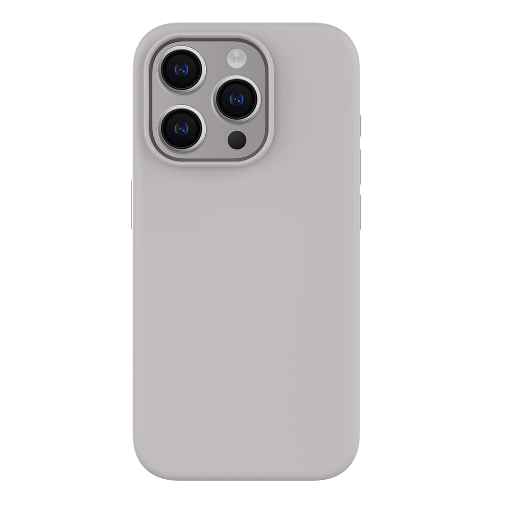 QDOS รุ่น Touch Pure with Snap (MagSafe) - เคส iPhone 15 Pro Max - สี White Grey