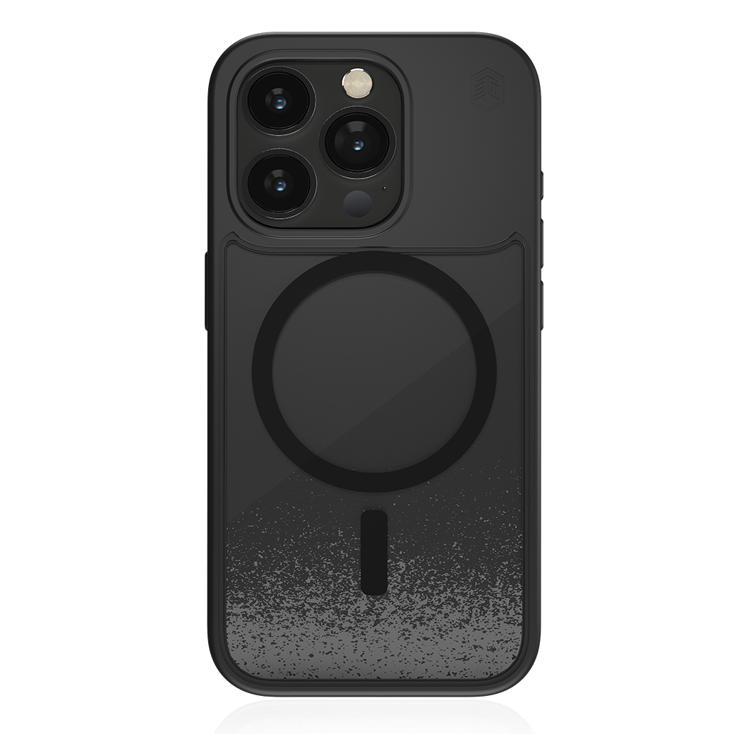 STM รุ่น Relax Sand MagSafe - เคส iPhone 15 Pro Max - สี Black/Grey